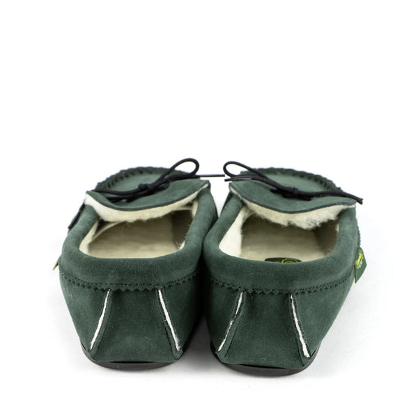 Natural Suede Lambswool Moccasins