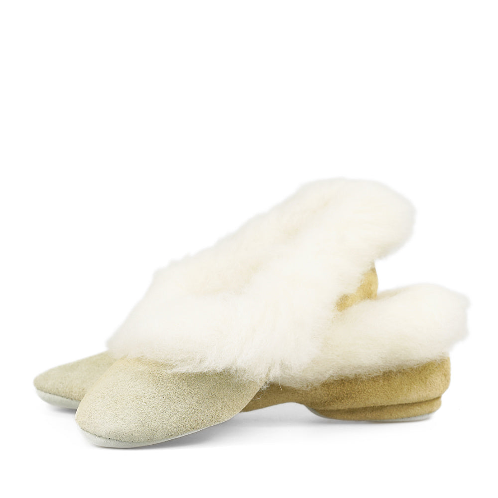 Lambswool Lined Wool Slippers Heeled