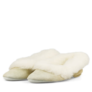 Lambswool Lined Wool Slippers Heeled