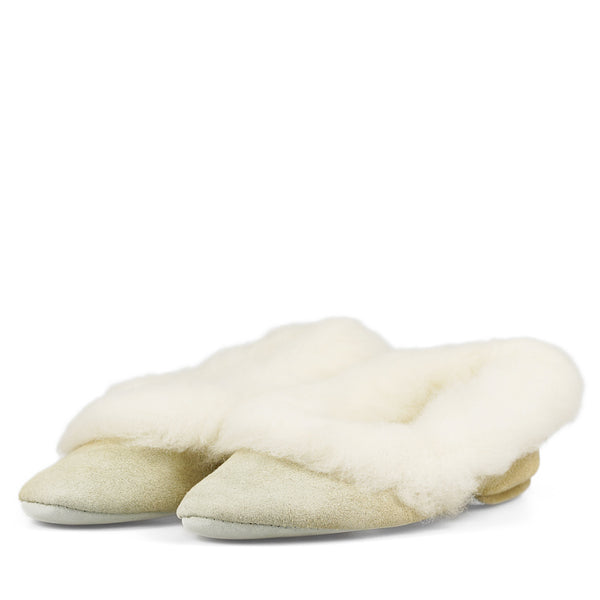 Lambswool Lined Wool Slippers Heeled