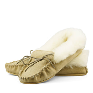 Lambswool Lined Collared Moccasins