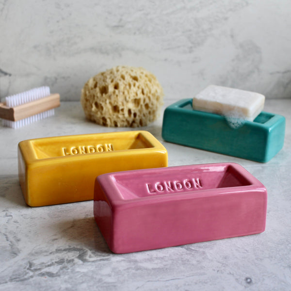 London Brick Soap Dish Green