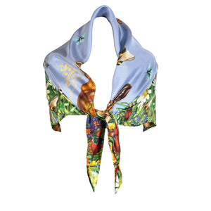 Spiritual Awakening Bluebell Large Square Silk Scarf