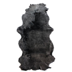 Munros Double Sheepskin Throw Rug Onyx Grey