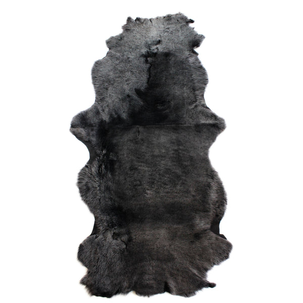 Munros Double Sheepskin Throw Rug Onyx Grey