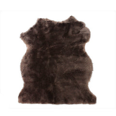 Simms Single Sheepskin Throw Rug Mahogany Brown