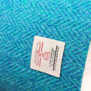 Turquoise Harris Tweed Lamp Shade 20cm