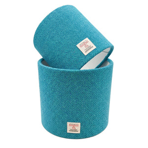 Turquoise Harris Tweed Lamp Shade 20cm