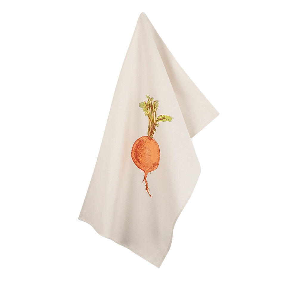 Orange Swede Vegetable Tea Towel