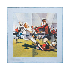 The Rugby Football Match Silk Pocket Square