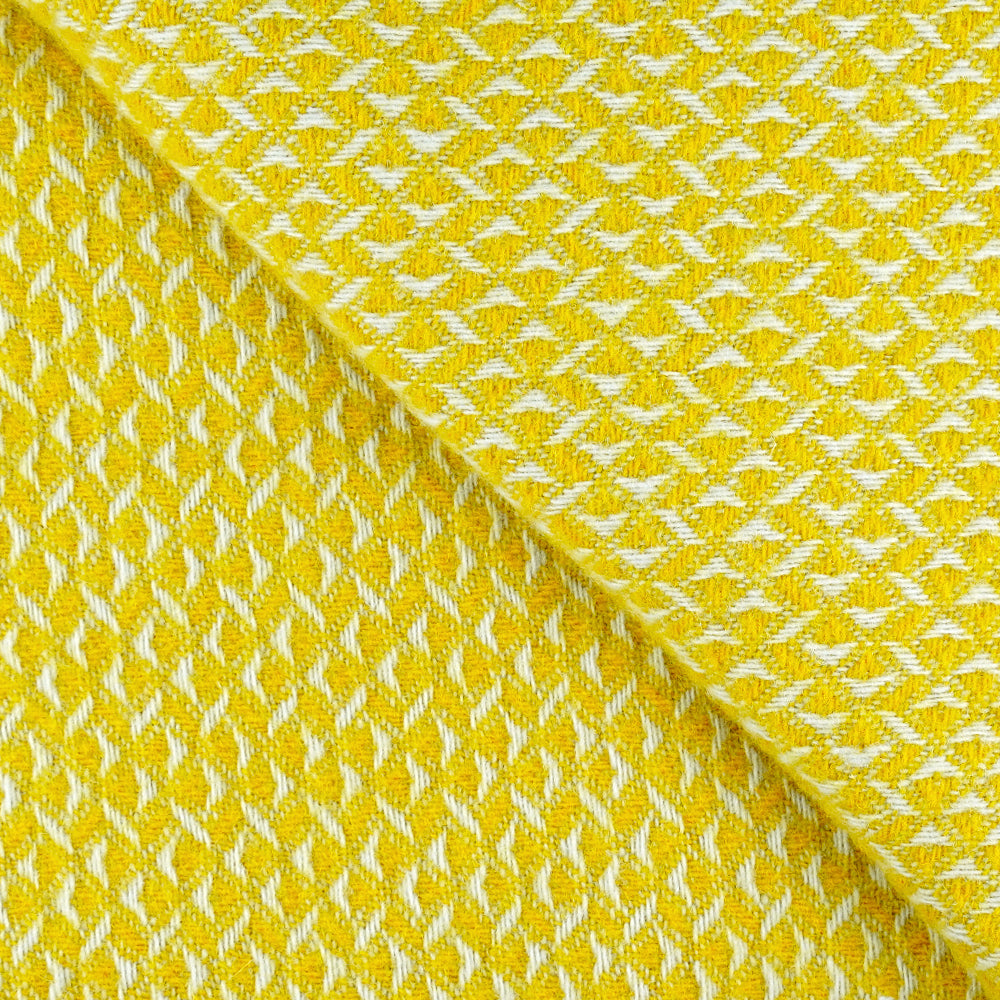 Lymm Pure New Wool Throw Blanket Lemon Daisy