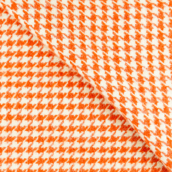 Turville Pure New Wool Throw Blanket Houndstooth Pumpkin