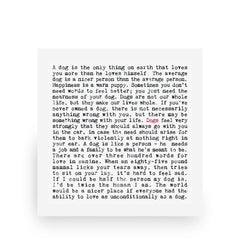 Dogs Quotes Art Print