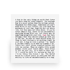 Dogs Quotes Art Print