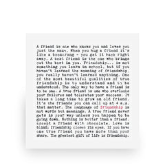 Friendship Quotes Art Print