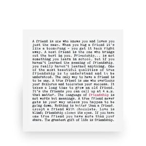 Friendship Quotes Art Print