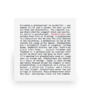Grandparents Quotes Art Print