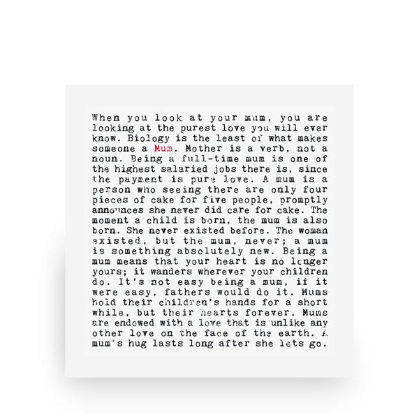 Mum Quotes Art Print