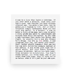 Son Quotes Art Print