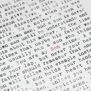 Son Quotes Art Print