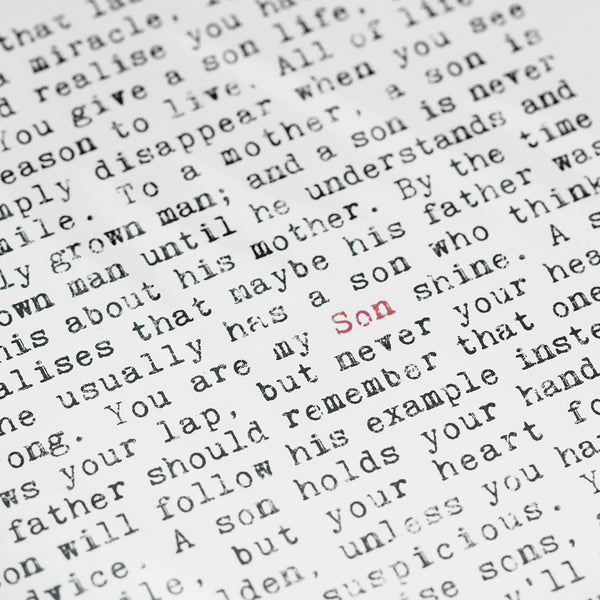Son Quotes Art Print