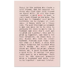 Wife Quotes Art Print