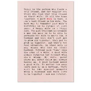 Wife Quotes Art Print