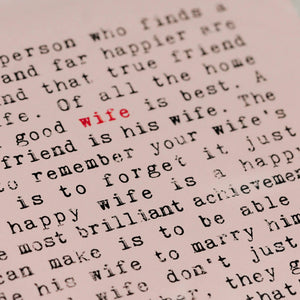Wife Quotes Art Print