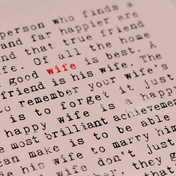 Wife Quotes Art Print