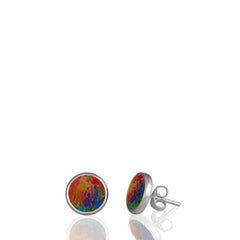 Water Lily Orange Stud Earrings