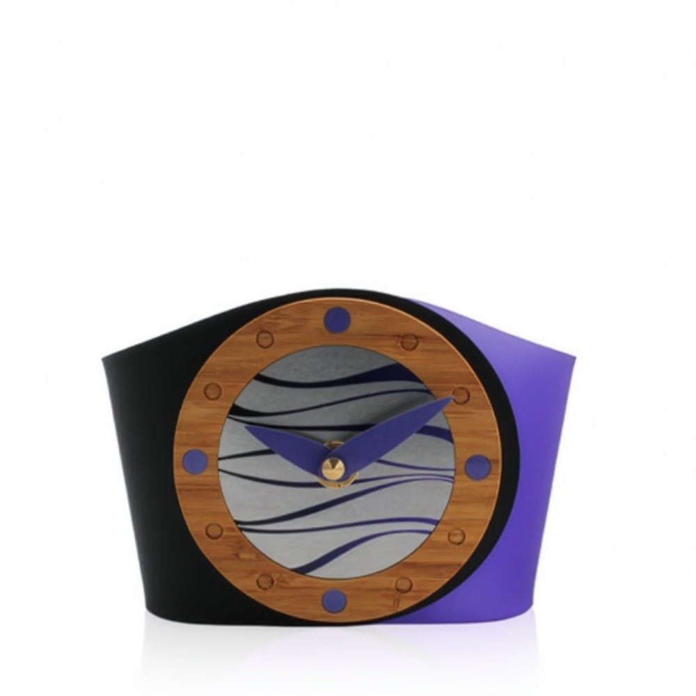 Wave Desk Clock Purple