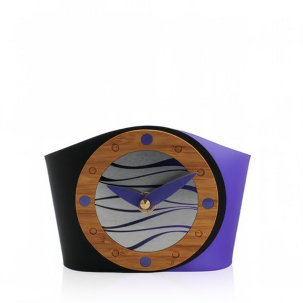 Wave Desk Clock Purple