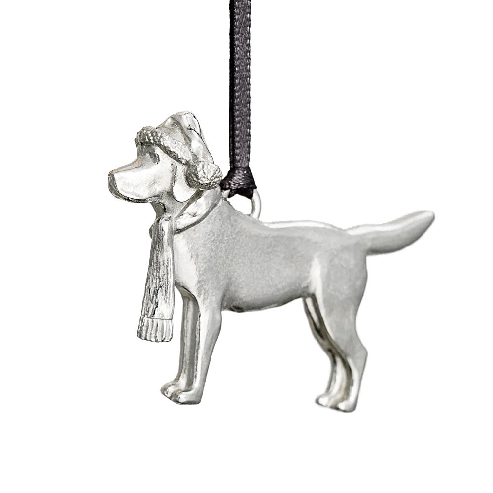 Labrador Pewter Christmas Decoration
