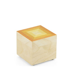 Yellow Prism Solid Wood Cube Box